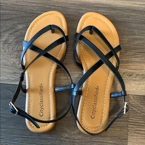 Black crisscross beautiful sandals
